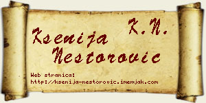 Ksenija Nestorović vizit kartica